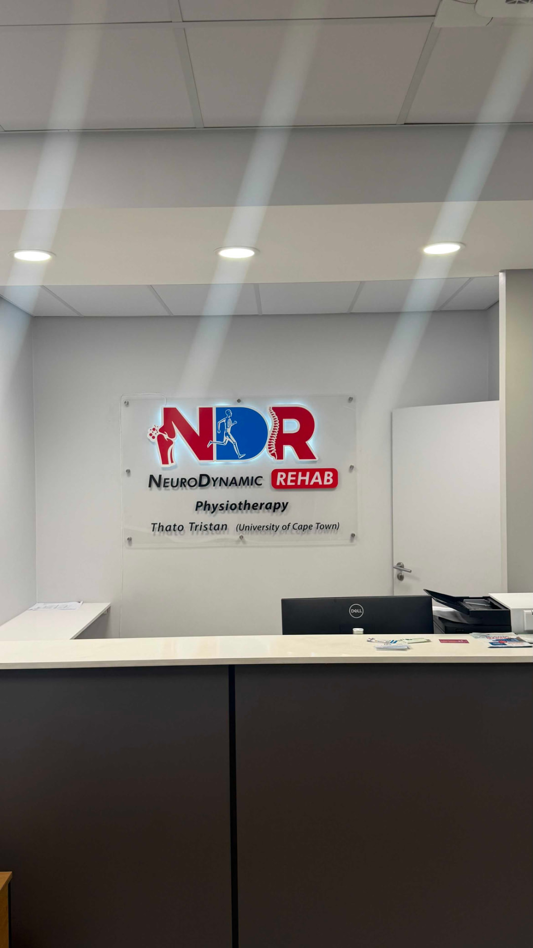 NeuroDynamicRehab reception and signage at Tzaneen Healthcare Hub